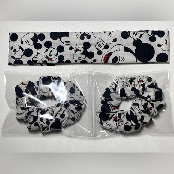 Mickey Head band and Scunchies set 2x - Picture 1 of 3